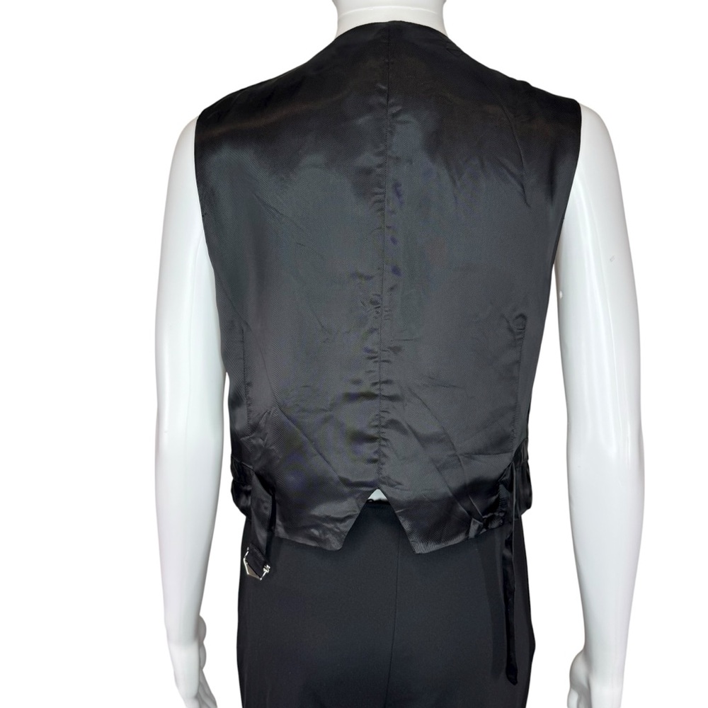 Sandro Pinstriped Twill and Satin Vest 40 - Picture 7 of 10